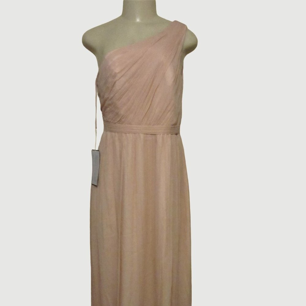 NWT, J.CREW Silk Chiffon Long Kylie Misty Rose Gown or Bridesmaid Dress, SZ 6